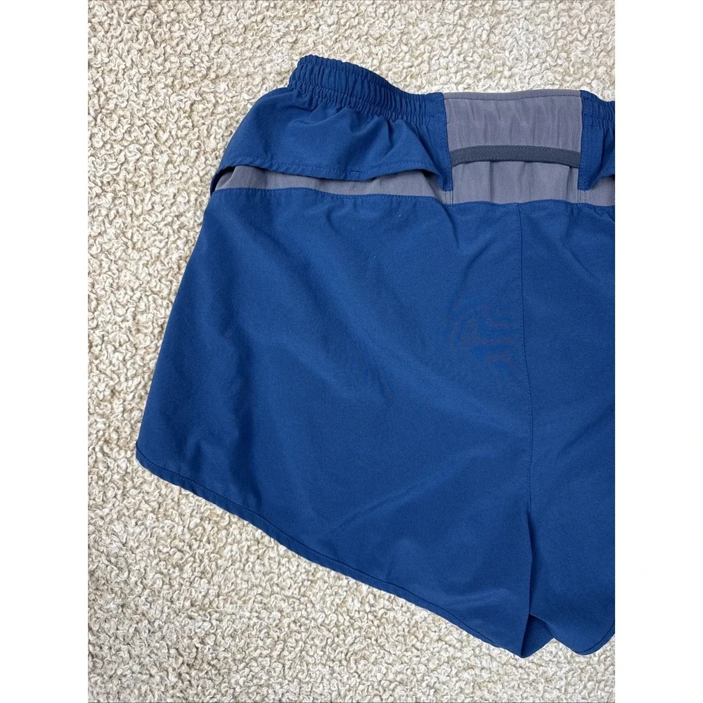 Nike Womens Dri-FIT Tempo Running Shorts With Liner Size L Blue Gray